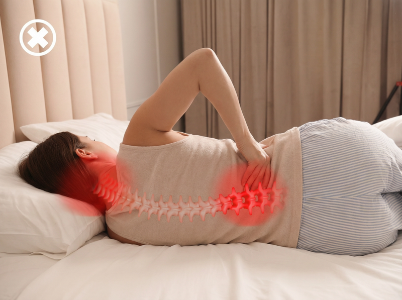 Woman struggling with poor sleep and overheating